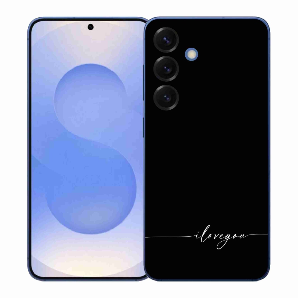 Gél borító mmCase Samsung Galaxy S26+ - I love you fekete háttérrel