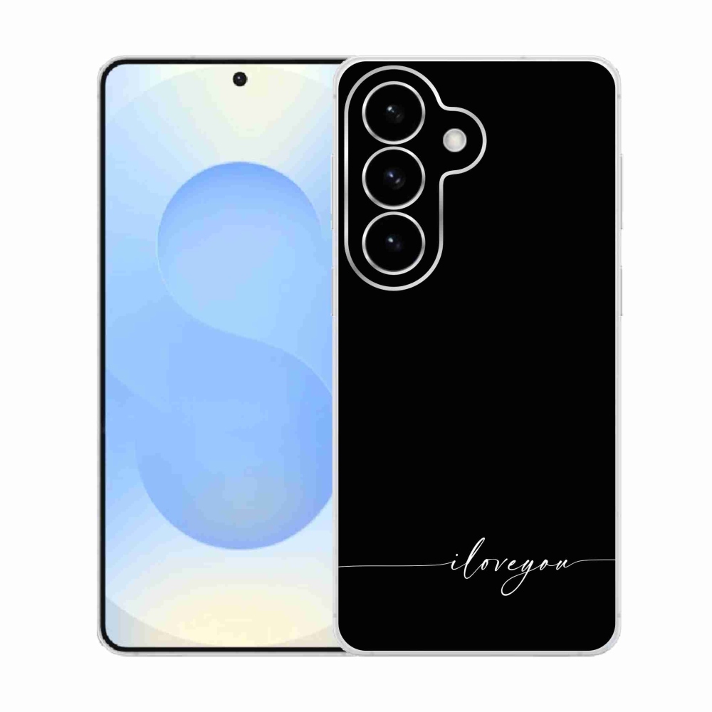 Gél borítás mmCase Samsung Galaxy S26 készülékhez - Szeretlek fekete háttérrel