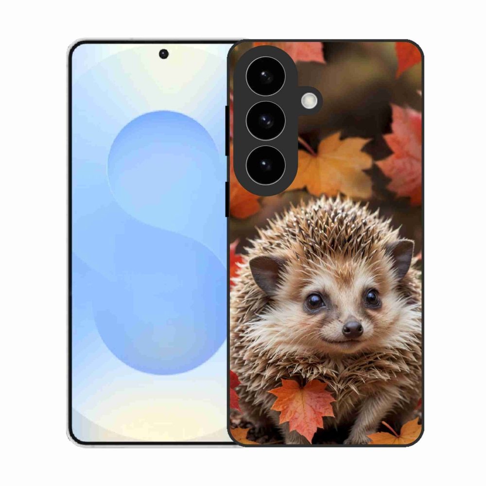 Zselés borító mmCase Samsung Galaxy S26 készülékhez - sün a levelekben