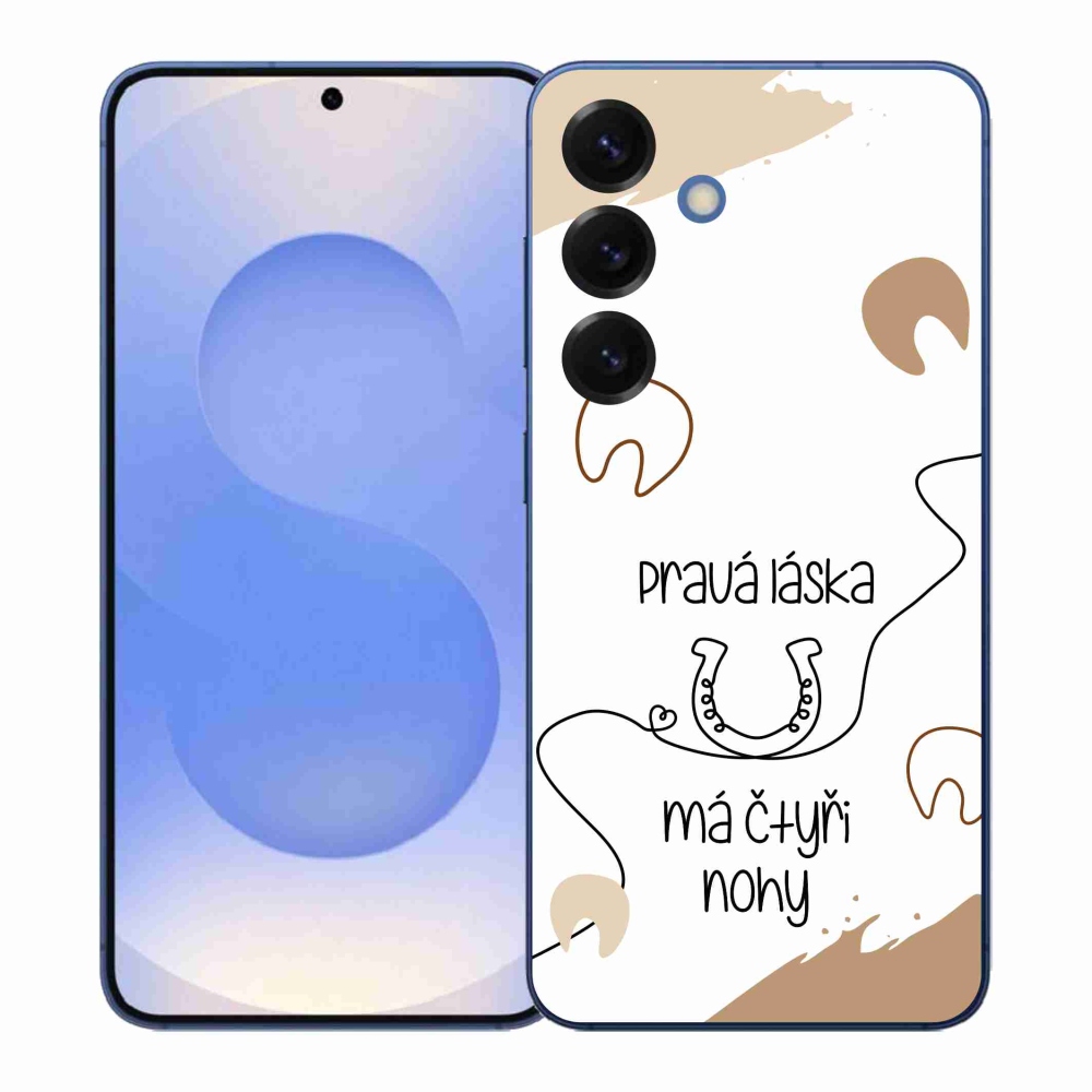 Gél borítás mmCase Samsung Galaxy S26+ - ló motívum fehér háttérrel