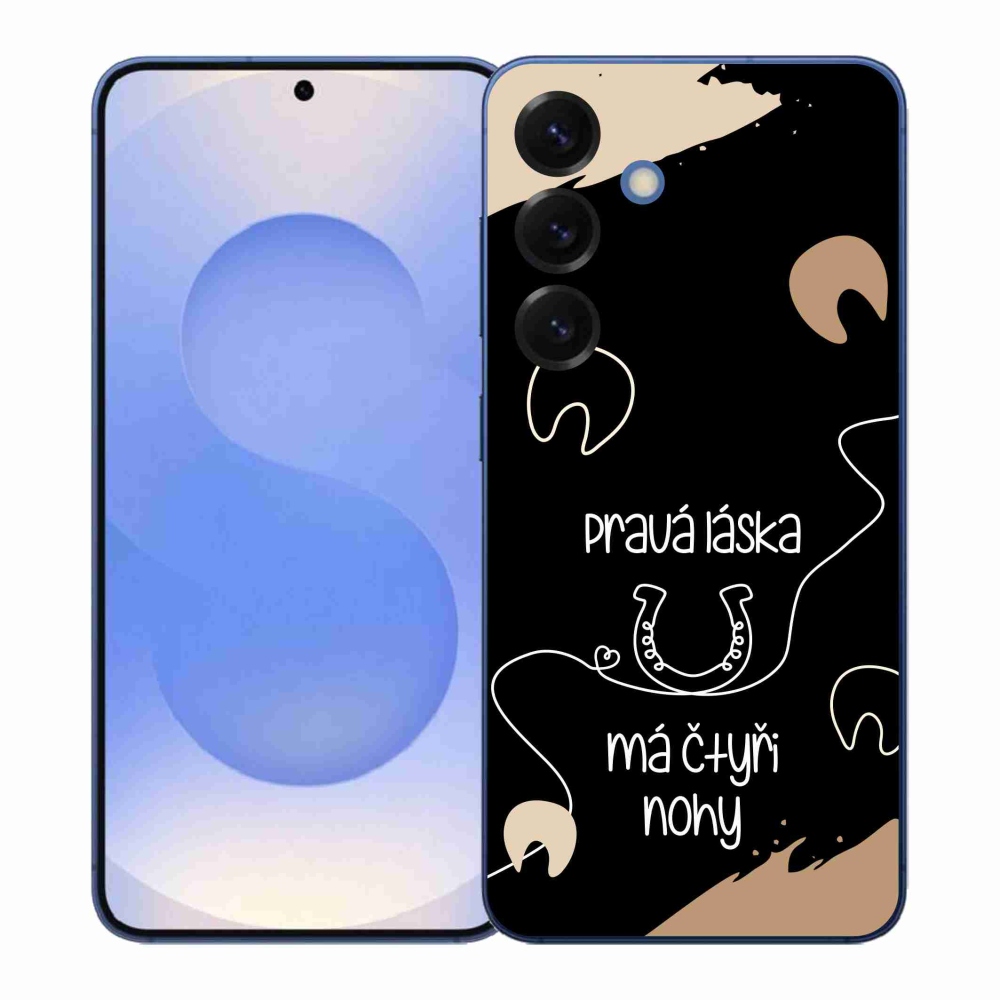 Gél borítás mmCase Samsung Galaxy S26+ készülékhez - ló motívum fekete háttér