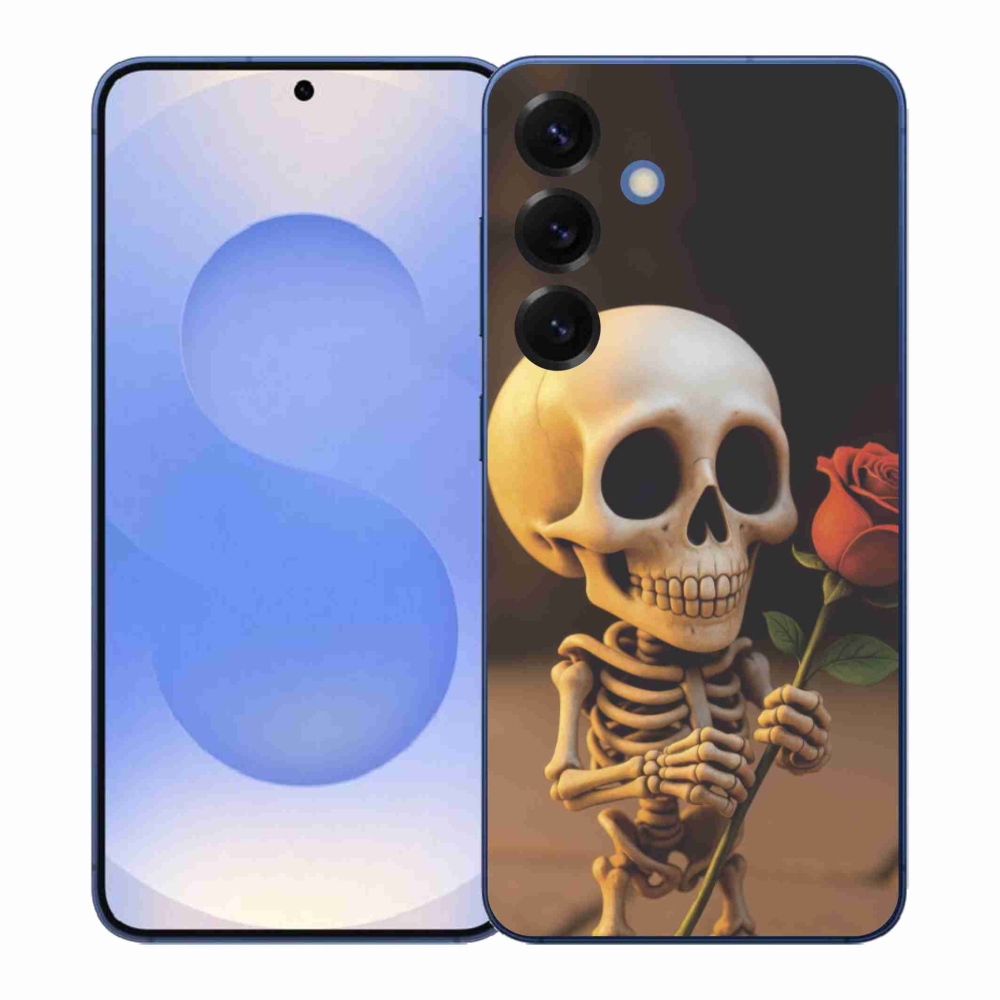 Gél borítás mmCase Samsung Galaxy S26+ készülékhez - csontváz rózsával