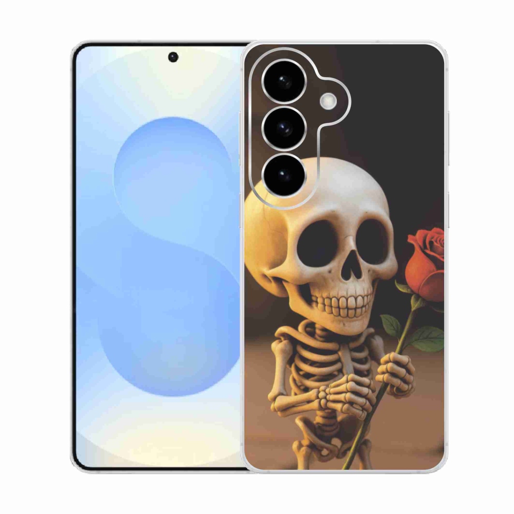 Gél borítás mmCase Samsung Galaxy S26 készülékhez - csontváz rózsával