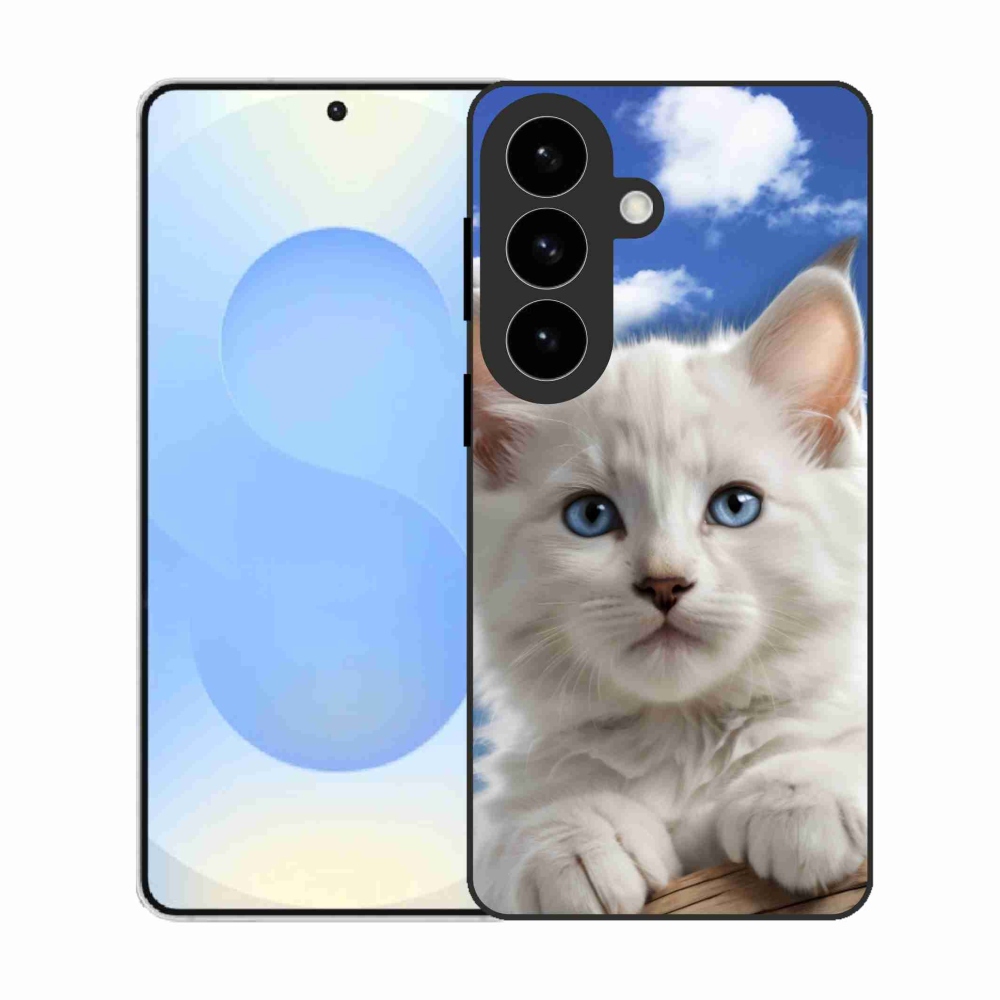 Gél borítás mmCase Samsung Galaxy S26 készülékhez - cica és felhők