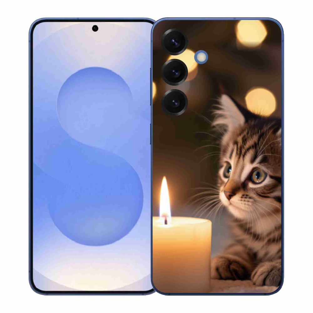 Gél borítás mmCase Samsung Galaxy S26+ készülékhez - cica és gyertya