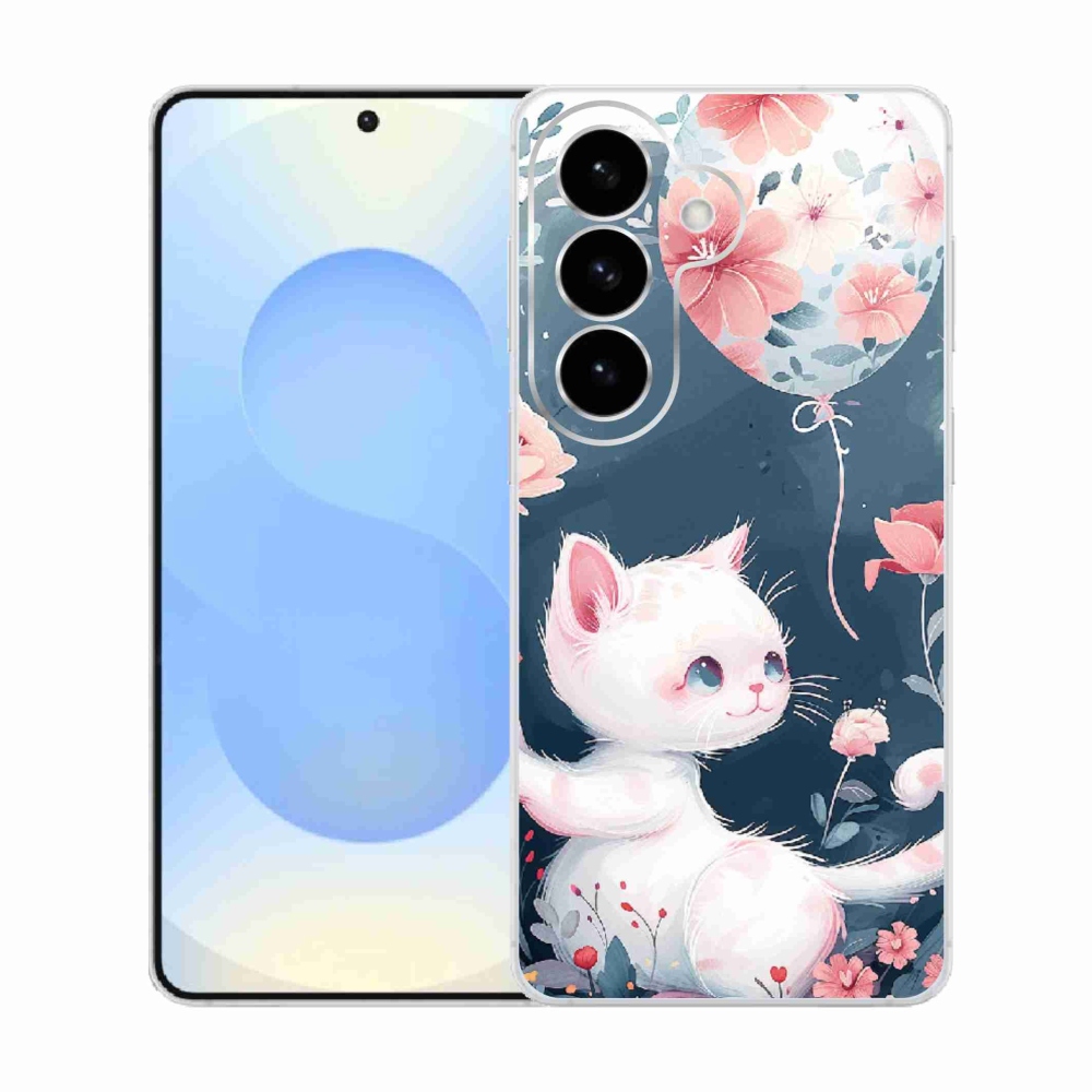 Gél borítás mmCase Samsung Galaxy S26 készülékhez - cica lufival