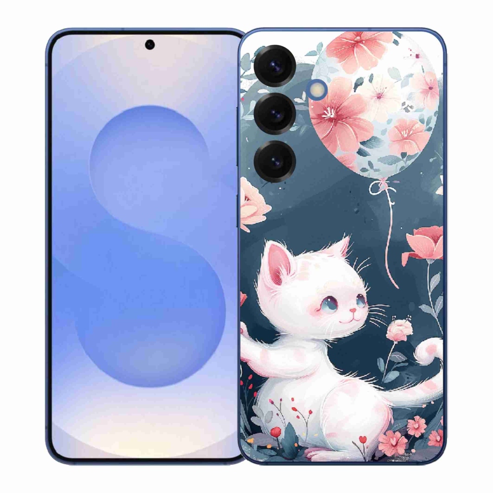 Gél borítás mmCase Samsung Galaxy S26+ készülékhez - cica lufival