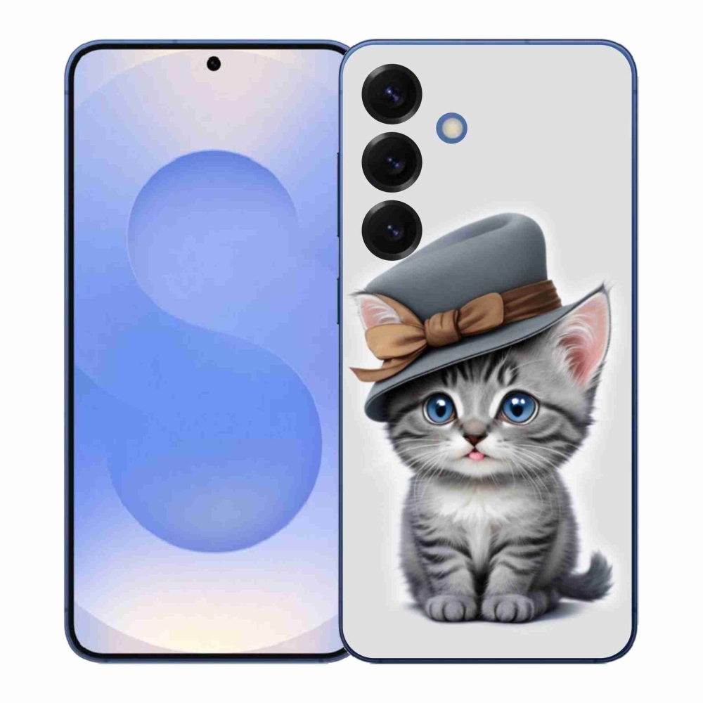 Gél borítás mmCase Samsung Galaxy S26+ készülékhez - cica sapkával