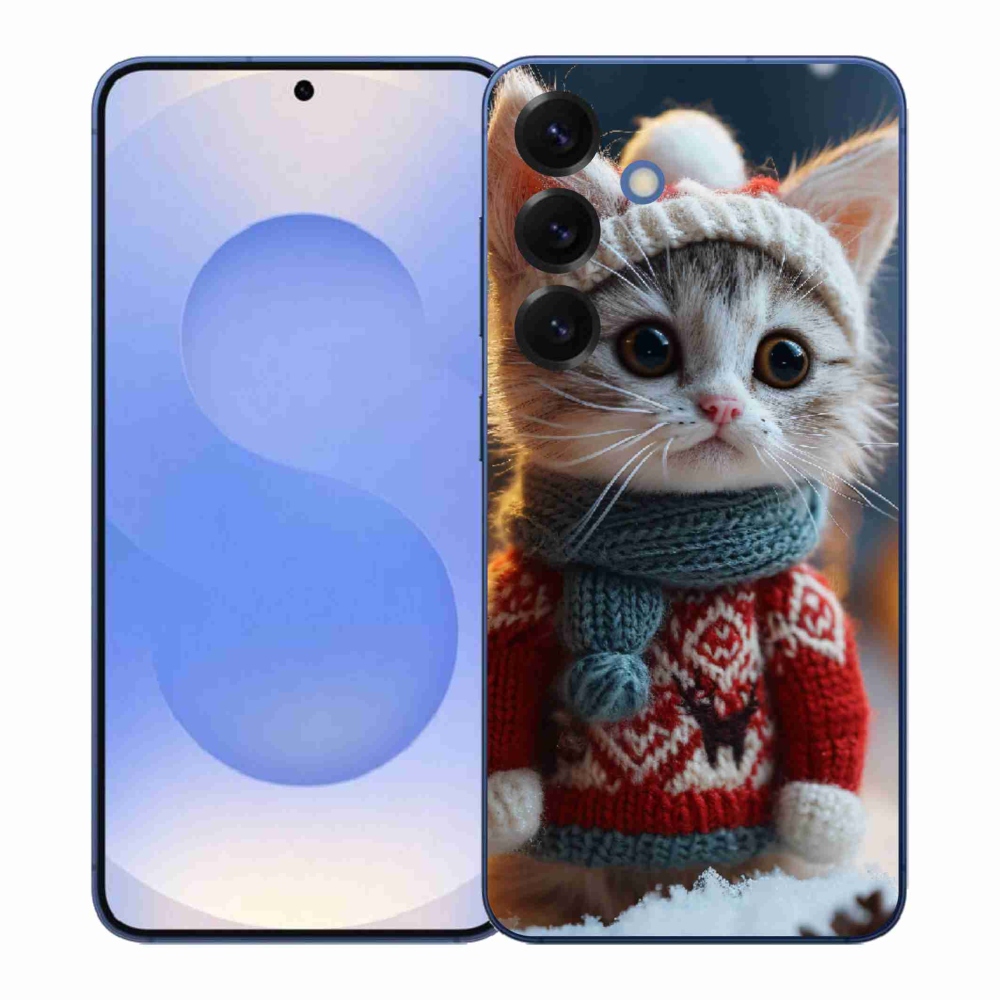 Gél borítás mmCase Samsung Galaxy S26+ készülékhez - cica pulóverben