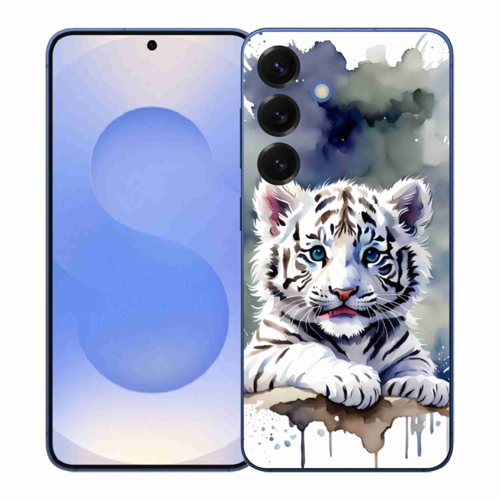 Gél borítás mmCase Samsung Galaxy S26+ - fehér tigriskölyökhöz