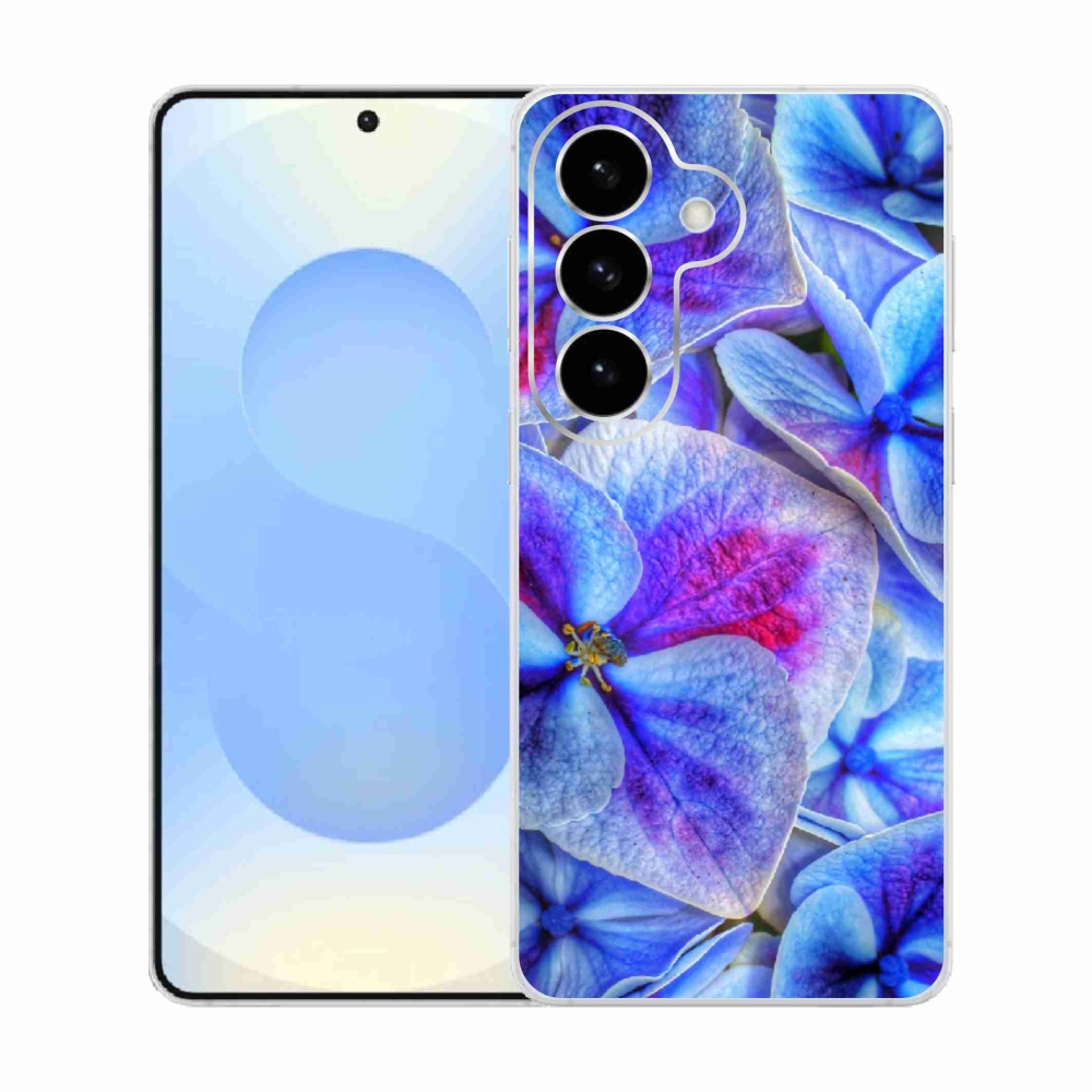 Gél védőhuzat mmCase Samsung Galaxy S26 készülékhez - kék virágok 1