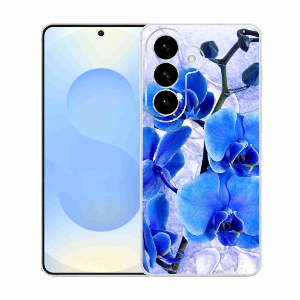 Gél védőhuzat mmCase Samsung Galaxy S26 készülékhez - kék virágok