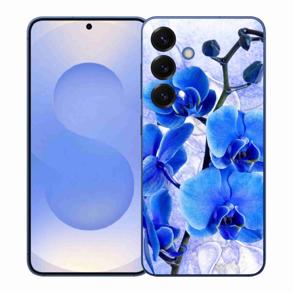 Gél védőhuzat mmCase Samsung Galaxy S26+ készülékhez - kék virágok