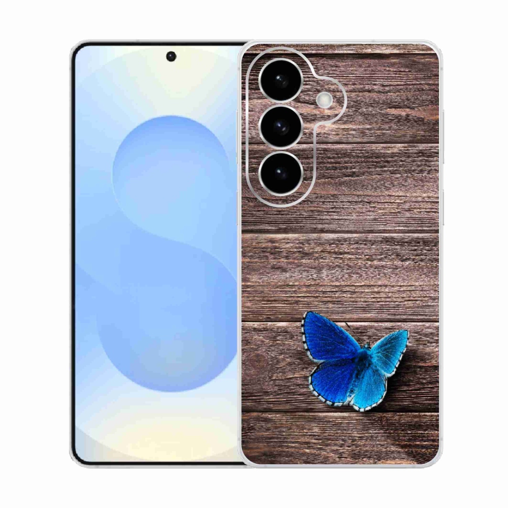 Gél védőhuzat mmCase Samsung Galaxy S26 - kék pillangó 1