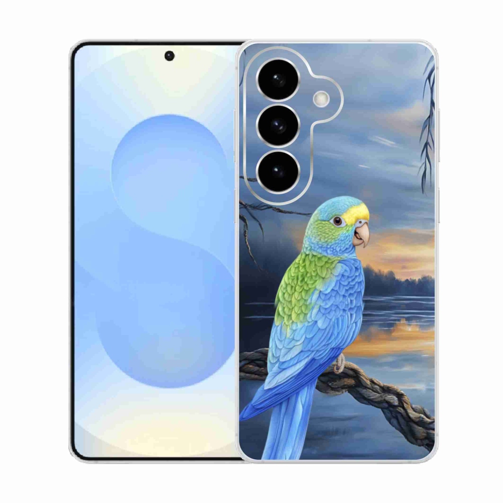 Zselés borítás mmCase Samsung Galaxy S26 készülékhez - kék papagáj