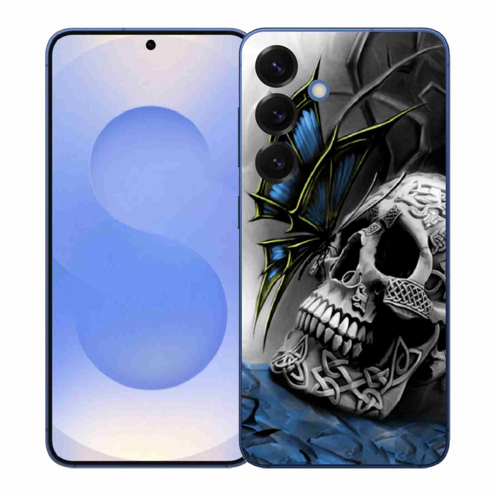 Gél borítás mmCase Samsung Galaxy S26+ - pillangó és koponya