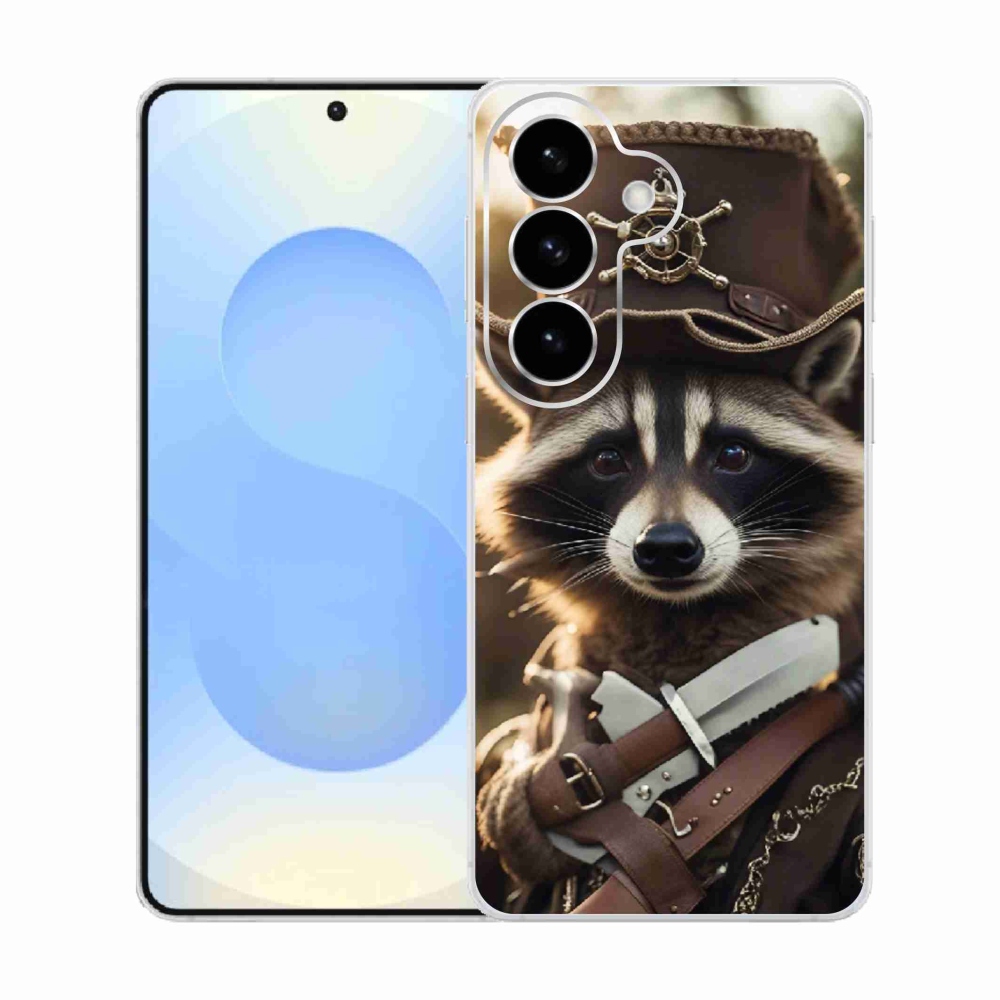 Zselés borítás mmCase Samsung Galaxy S26 készülékhez - mosómedve egyenruhában