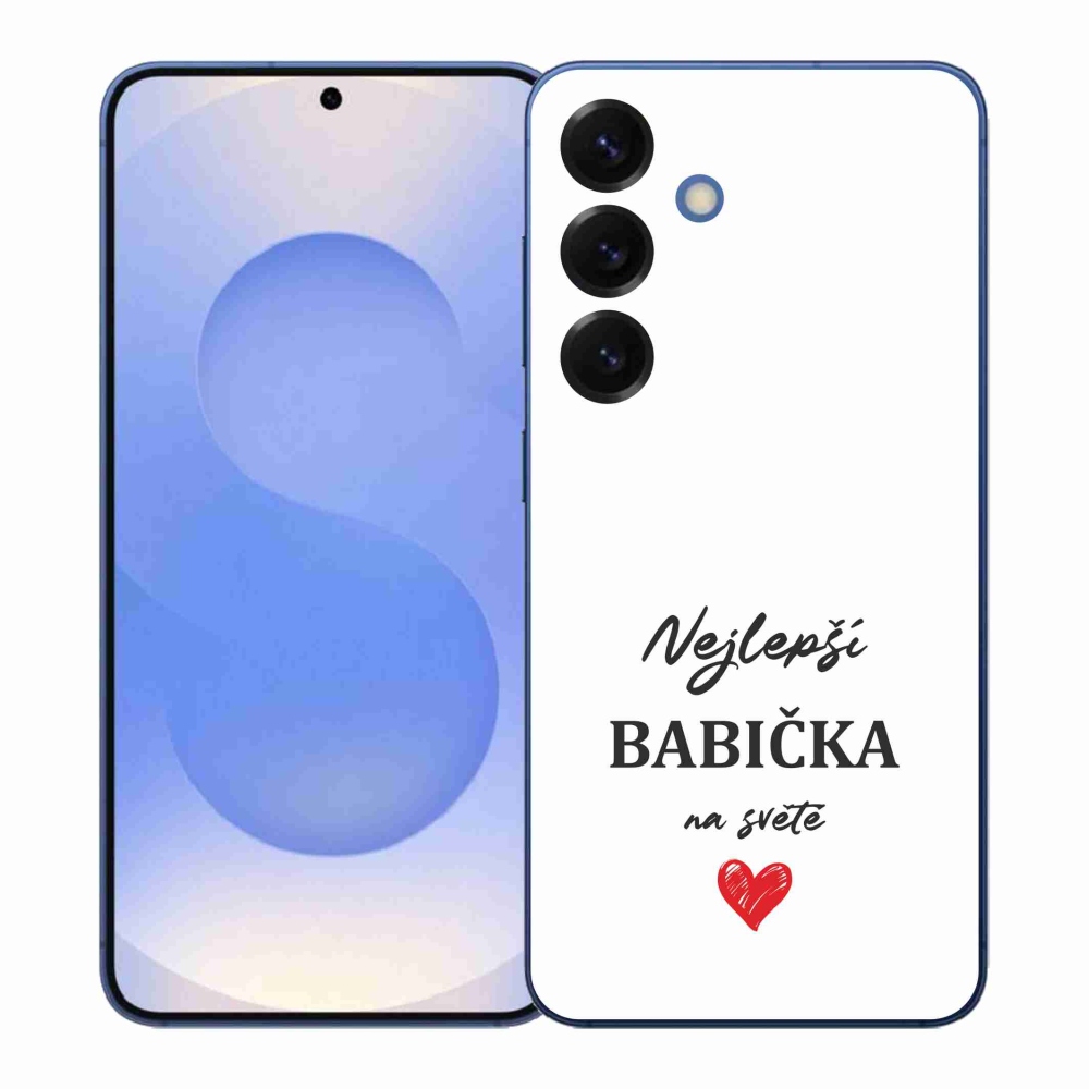 Gél borító mmCase Samsung Galaxy S26+ - a legjobb nagymama 1 fehér háttérrel