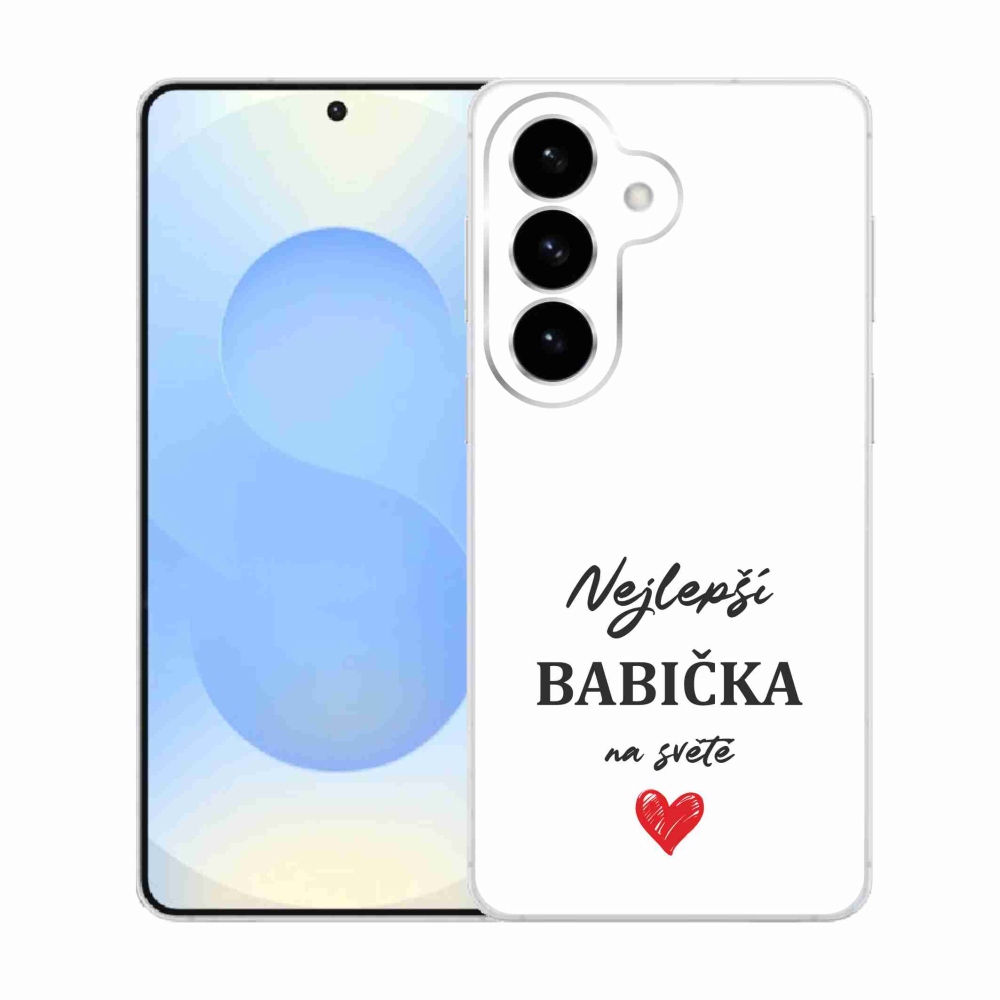 Gél borító mmCase Samsung Galaxy S26 - a legjobb nagymama 1 fehér háttérrel