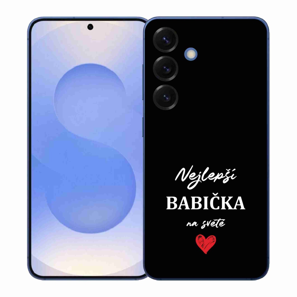 Gél borító mmCase Samsung Galaxy S26+ - a legjobb nagymama 1 fekete háttérrel