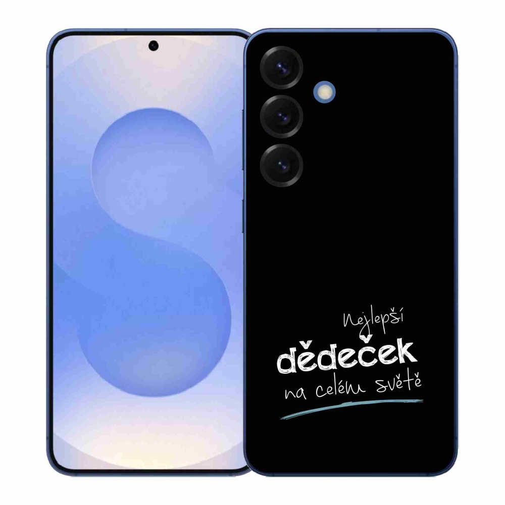 Gél borító mmCase Samsung Galaxy S26+ - a legjobb nagypapa 3 fekete háttérrel