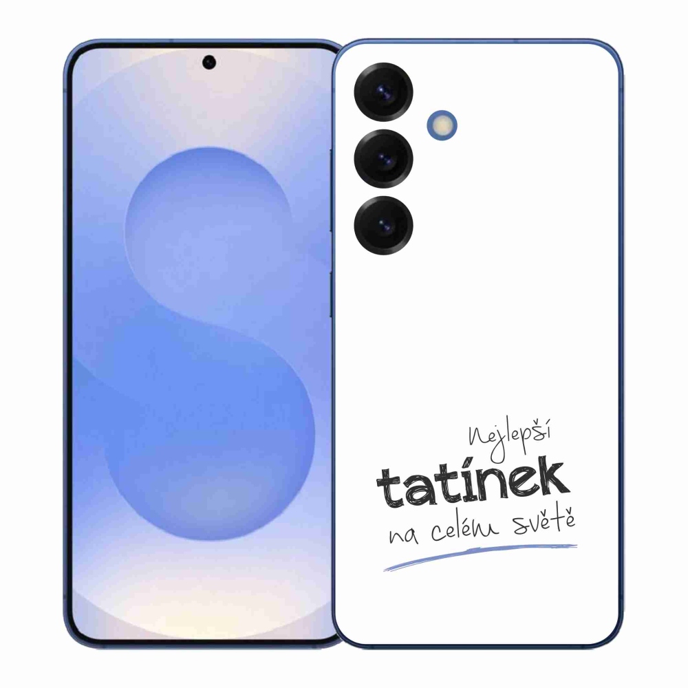 Gél borítás mmCase Samsung Galaxy S26+ - legjobb apuci 4 fehér háttérrel