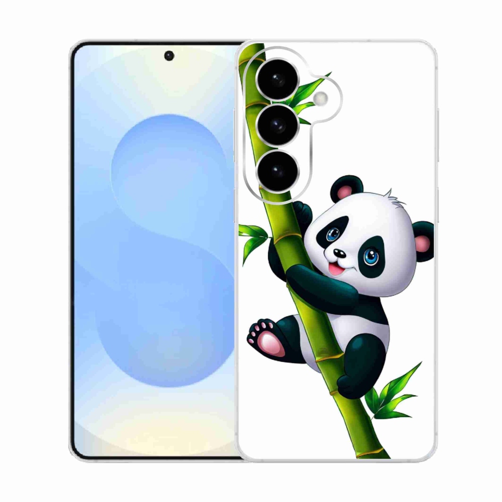 Gél borítás mmCase Samsung Galaxy S26 készülékhez - panda bambuszon