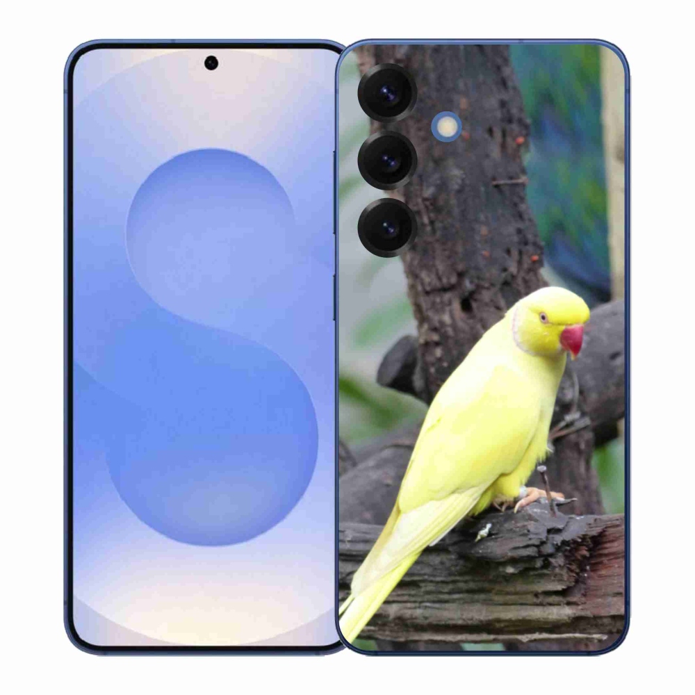 Zselés borítás mmCase Samsung Galaxy S26+ készülékhez - papagáj alexander sárga