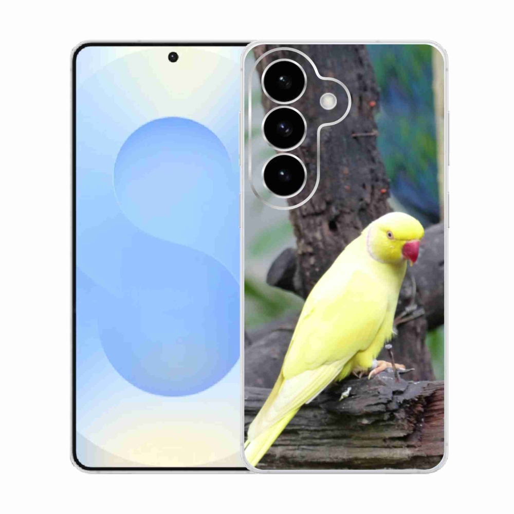 Zselés borítás mmCase Samsung Galaxy S26 készülékhez - papagáj alexander sárga