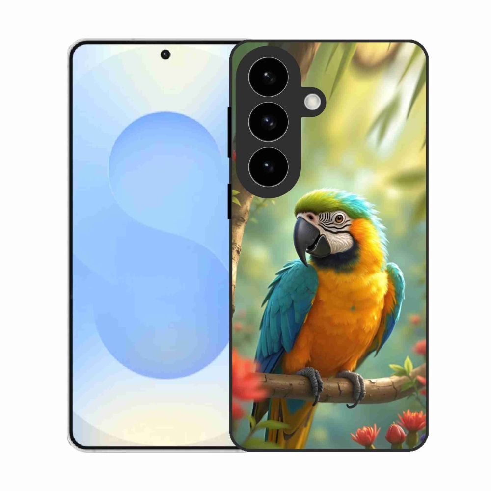 Gél borítás mmCase Samsung Galaxy S26 készülékhez - papagáj ara kék és sárga