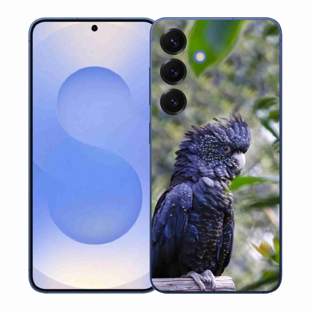 Gél borítás mmCase Samsung Galaxy S26+ készülékhez - papagáj kakadu fekete