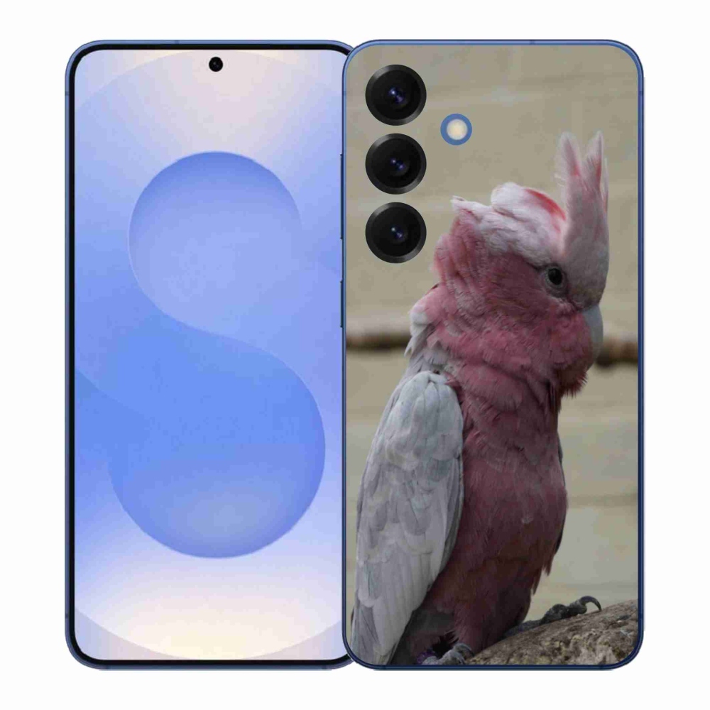 Zselés borítás mmCase Samsung Galaxy S26+ készülékhez - papagáj kakadu rózsaszínű