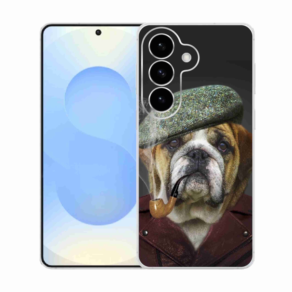 Gél borító mmCase Samsung Galaxy S26 - kutya csővel - Samsung Galaxy S26 - zselés tok