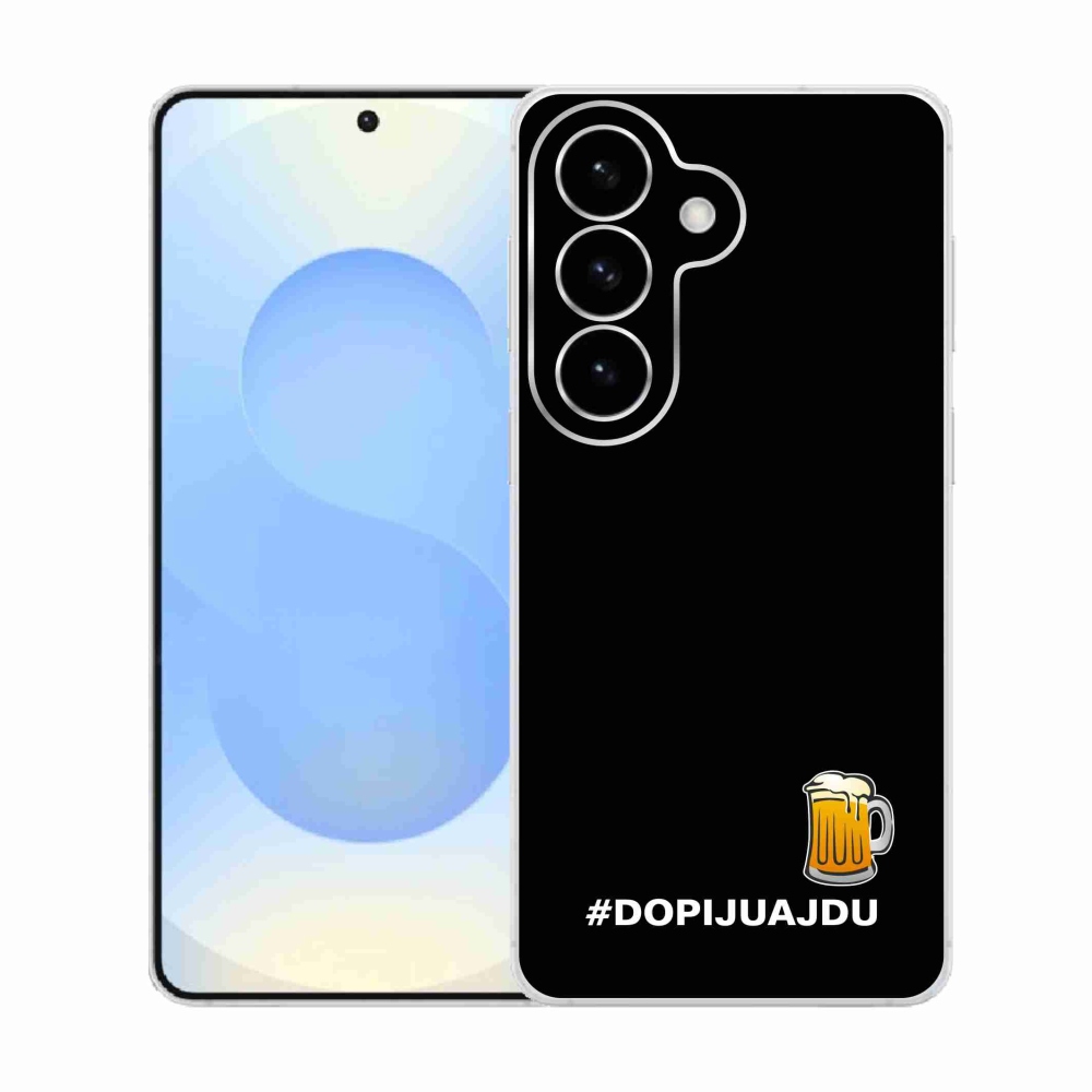 Gél borító mmCase Samsung Galaxy S26 - sör motívum 1 fekete háttérrel