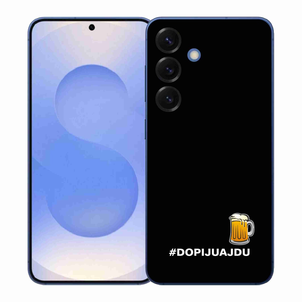 Gél borítás mmCase Samsung Galaxy S26+ - sör motívum 1 fekete háttér