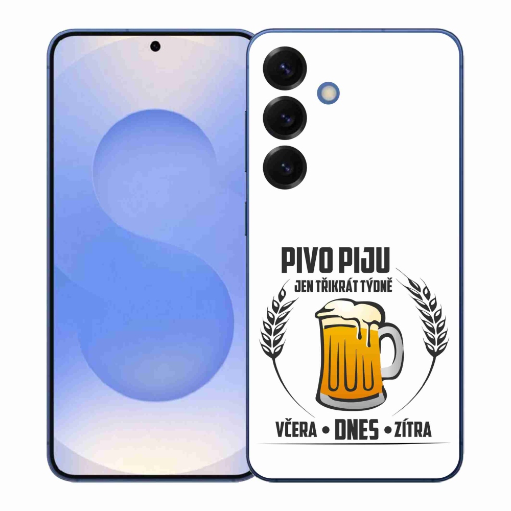 Gél borítás mmCase Samsung Galaxy S26+ készülékhez - sör motívum fehér alapon