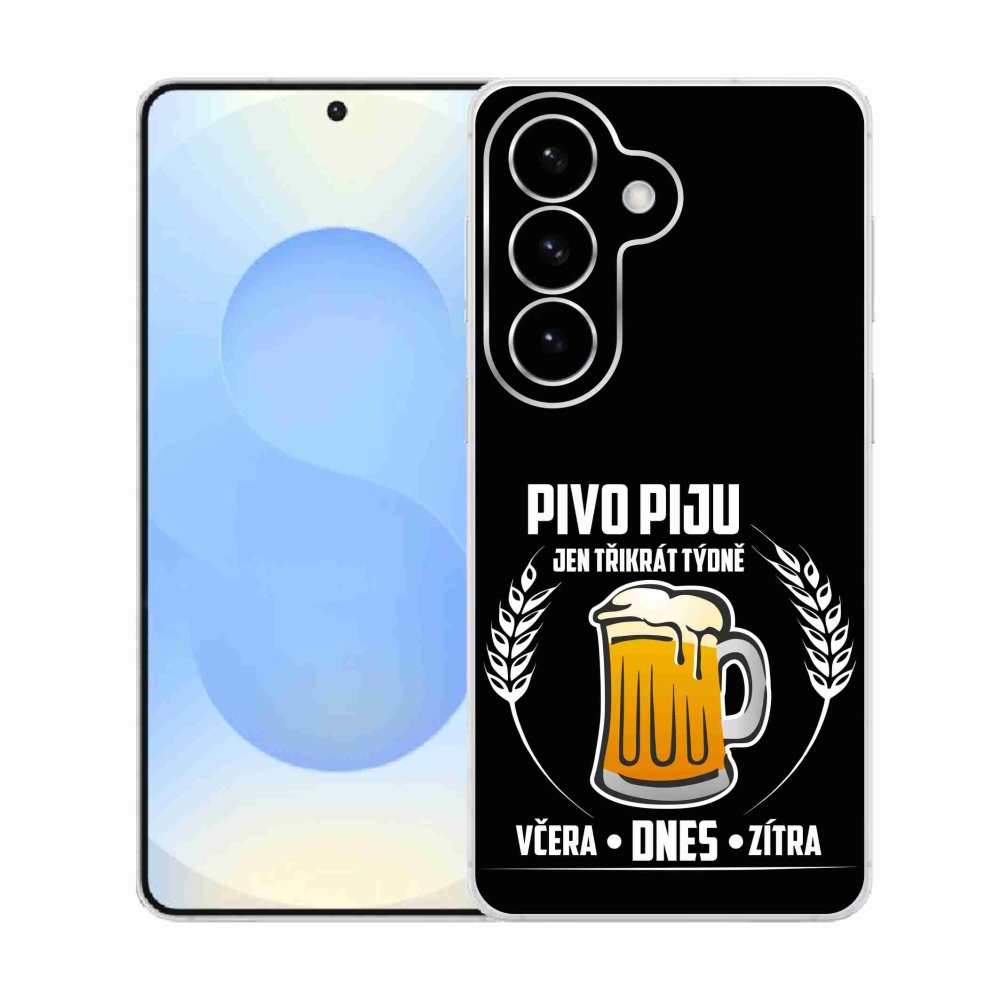 Gél borítás mmCase Samsung Galaxy S26 készülékhez - sör motívum fekete háttér