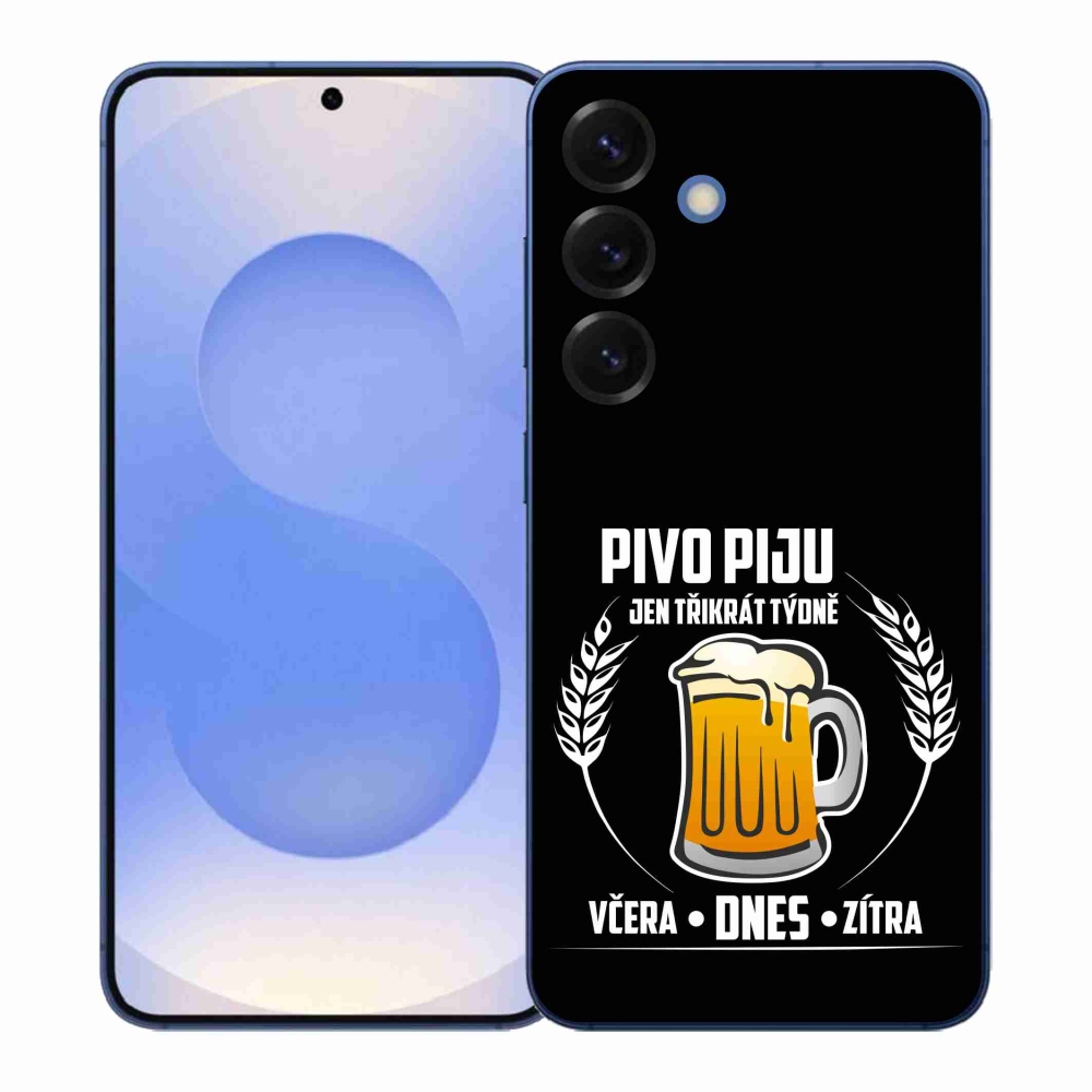 Gél borítás mmCase Samsung Galaxy S26+ - sör motívum fekete háttérrel