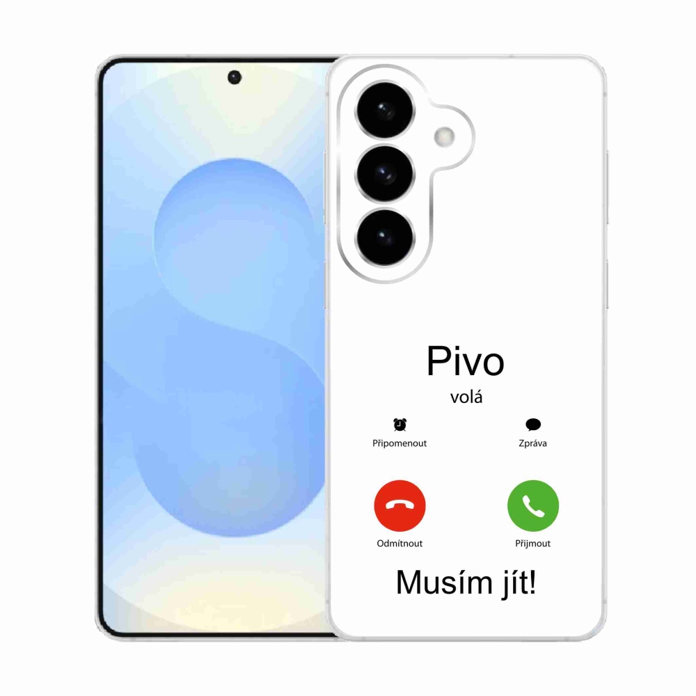 Gél borító mmCase Samsung Galaxy S26-on - sör hívások fehér háttérrel