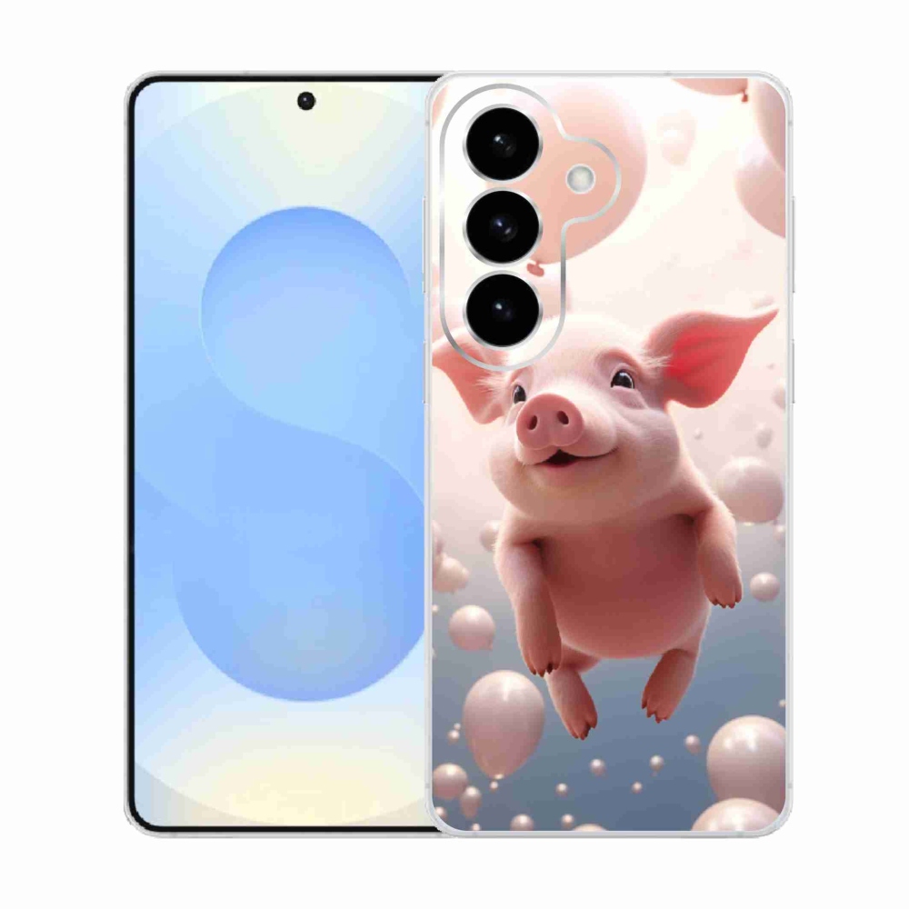 Gél borítás mmCase Samsung Galaxy S26 készülékhez - malacka lufikkal