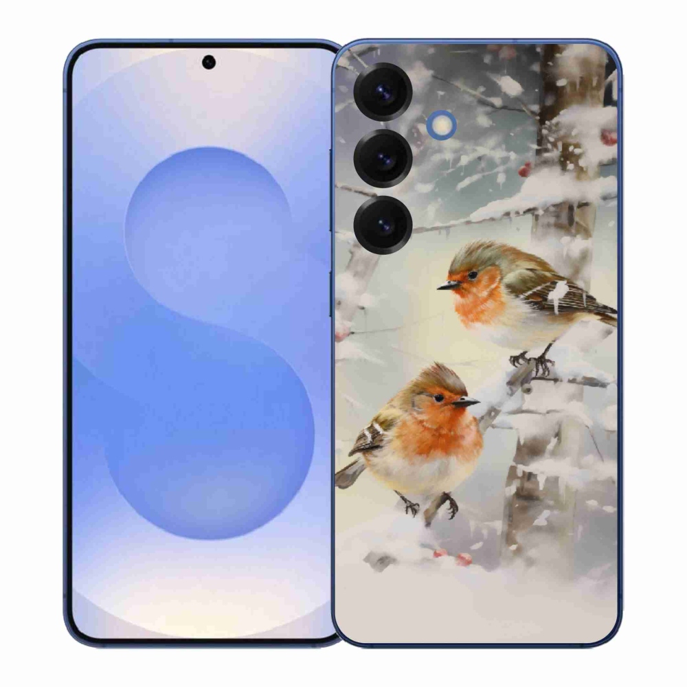 Gél borítás mmCase Samsung Galaxy S26+ készülékhez - madarak télen