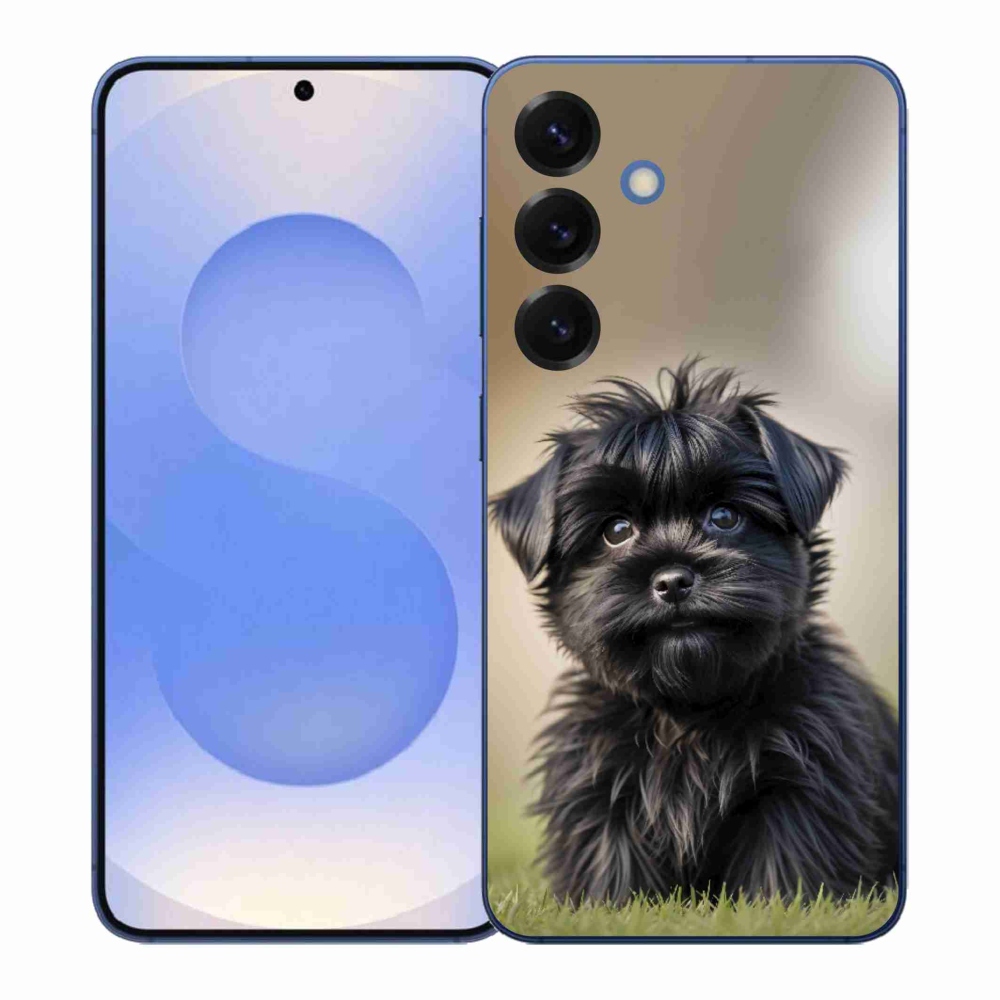 Gél védőhuzat mmCase Samsung Galaxy S26+ készülékhez - aranyos fekete kutya