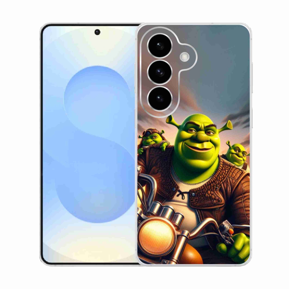 Gél borítás mmCase Samsung Galaxy S26 készülékhez - Shrek egy motorkerékpáron