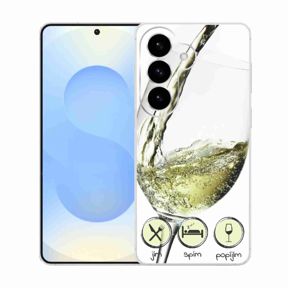 Gél borítás mmCase Samsung Galaxy S26 készülékhez - borospohár fehér