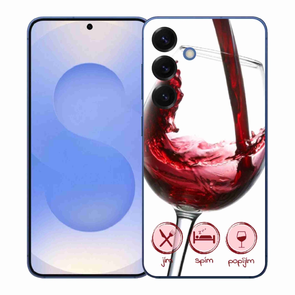 Zselés borítás mmCase Samsung Galaxy S26+ készülékhez - borospohár piros