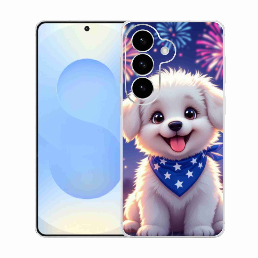 Gél borítás mmCase Samsung Galaxy S26 készülékhez - ünnepi kiskutya