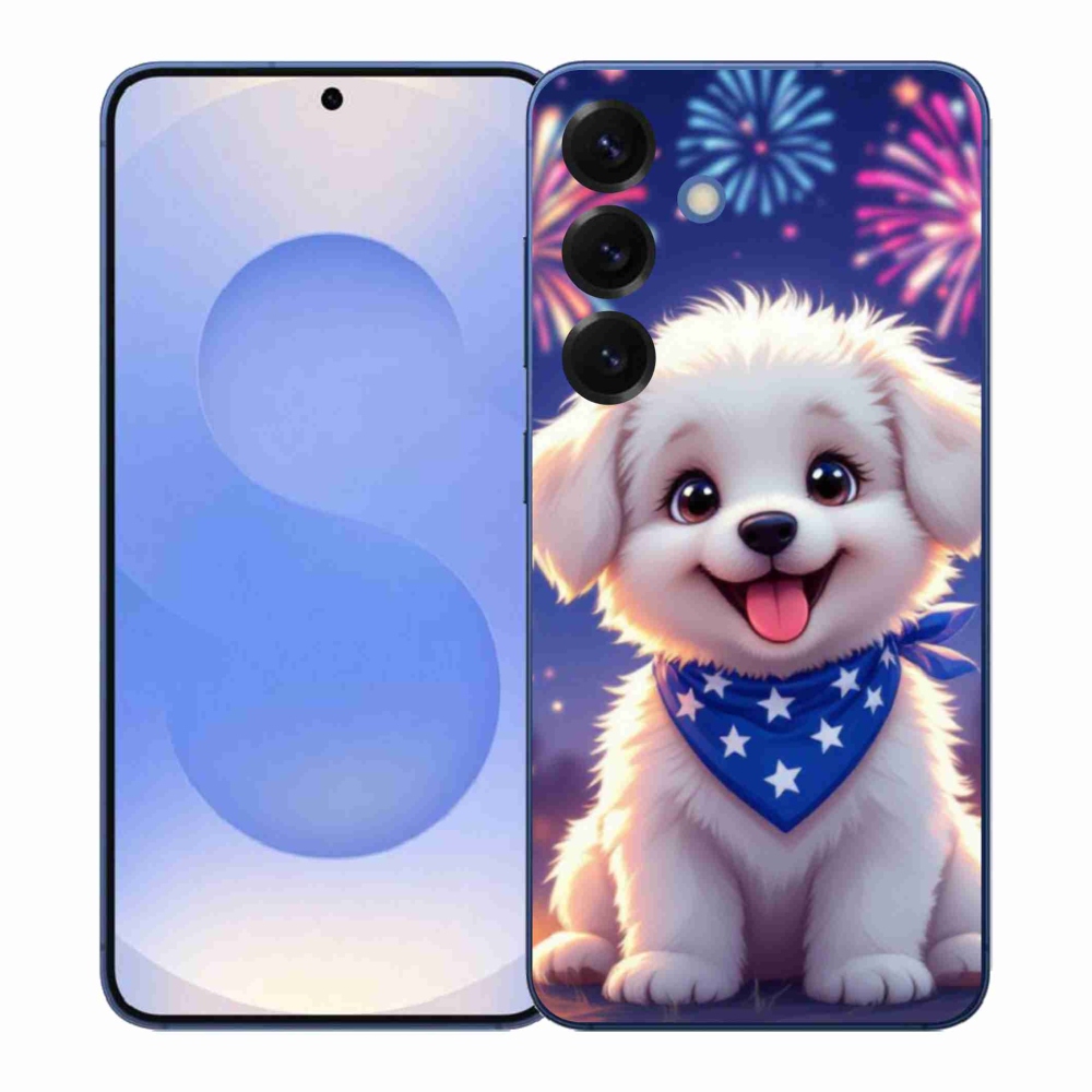 Gél borítás mmCase Samsung Galaxy S26+ - ünnepi kölyökkutya