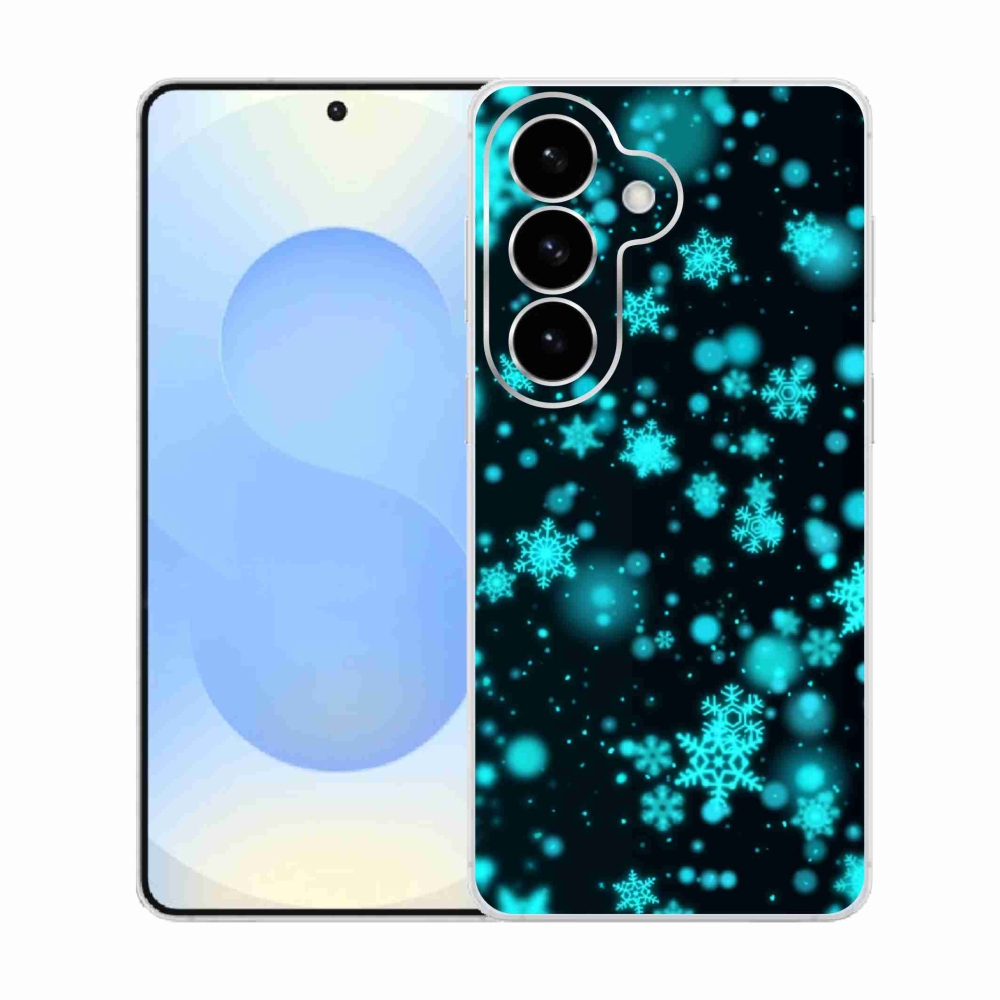 Gél védőhuzat mmCase Samsung Galaxy S26 készülékhez - hópelyhek 1