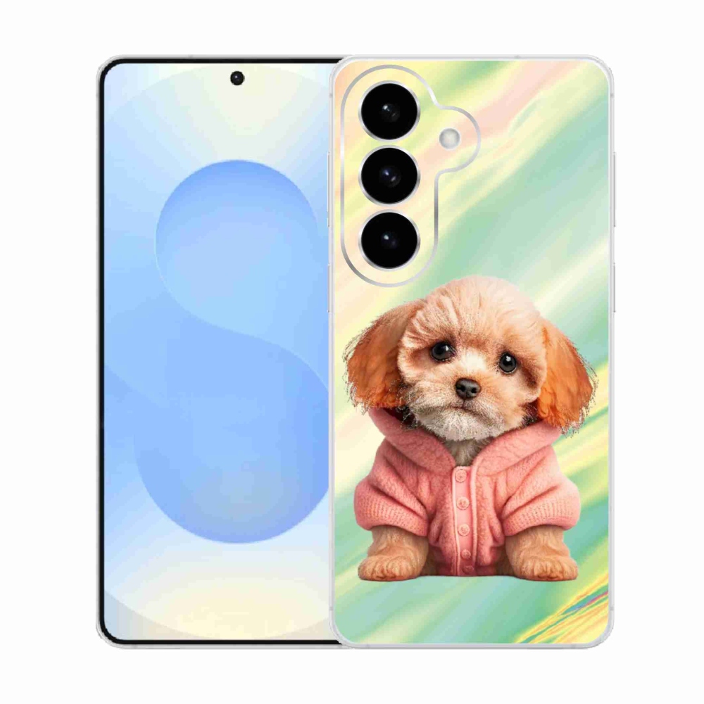 Gél borítás mmCase Samsung Galaxy S26 - pulóveres kiskutya számára