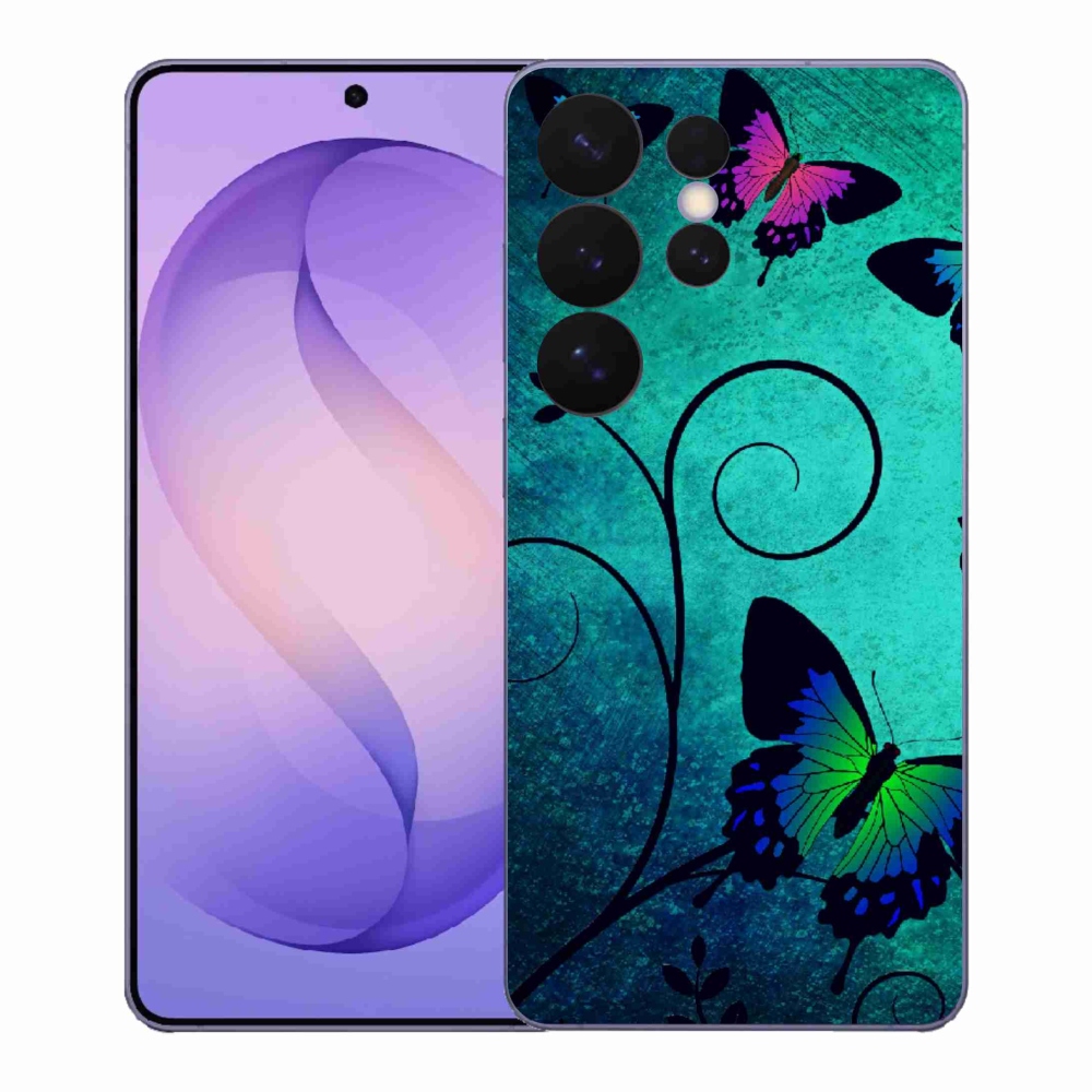 Gél borítás mmCase Samsung Galaxy S26 Ultra - színes pillangókhoz